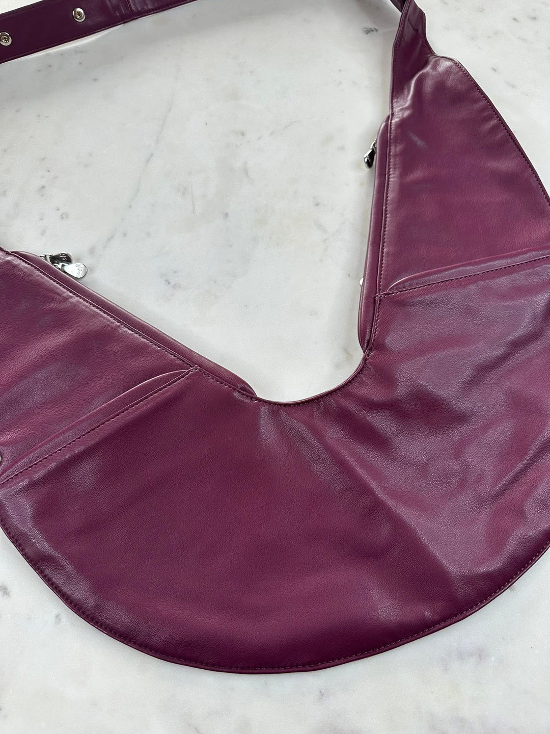 Power Berry Faux Leather Sash Bag