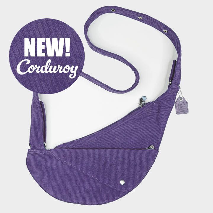 Purple Haze Corduroy Half Sash Bag