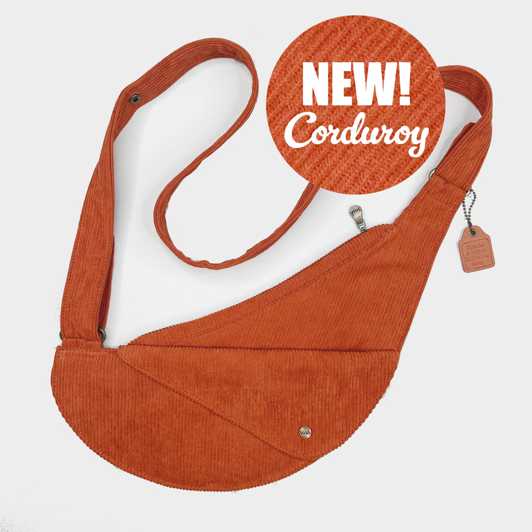 Pumpkin Pie Corduroy Half Sash Bag