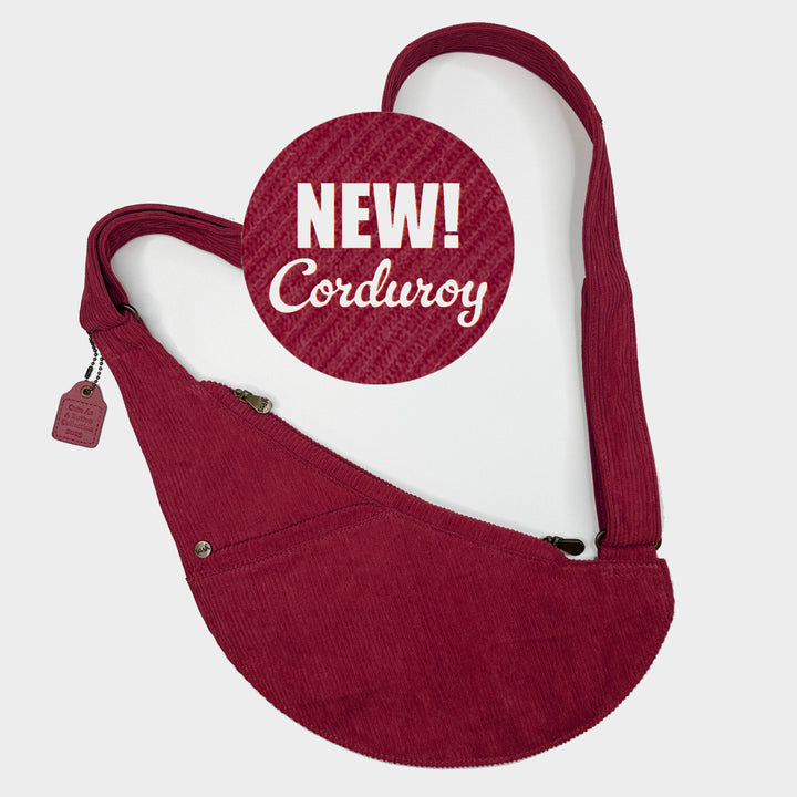 Mulled Wine Corduroy Half Sash Bag