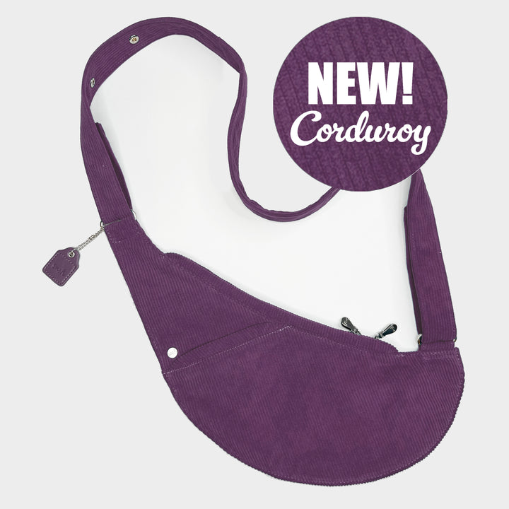 Purple Haze Corduroy Half Sash Bag