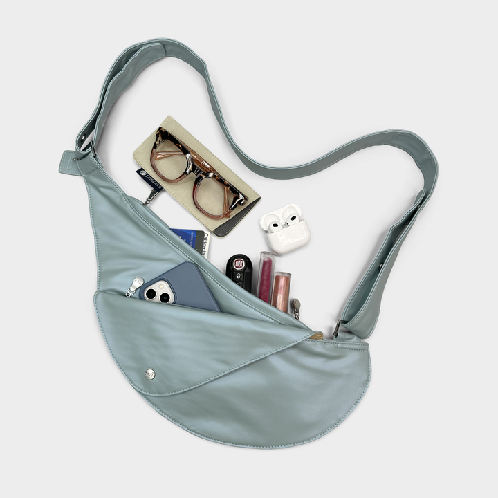 Sky's the Limit Faux Leather Half Sash Bag
