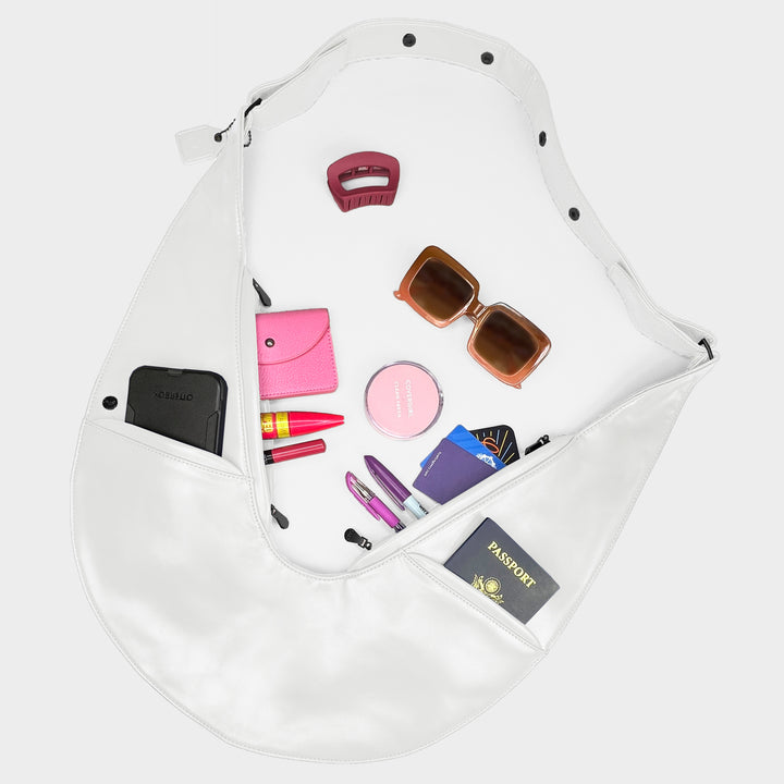 Alabaster Faux Leather Sash Bag
