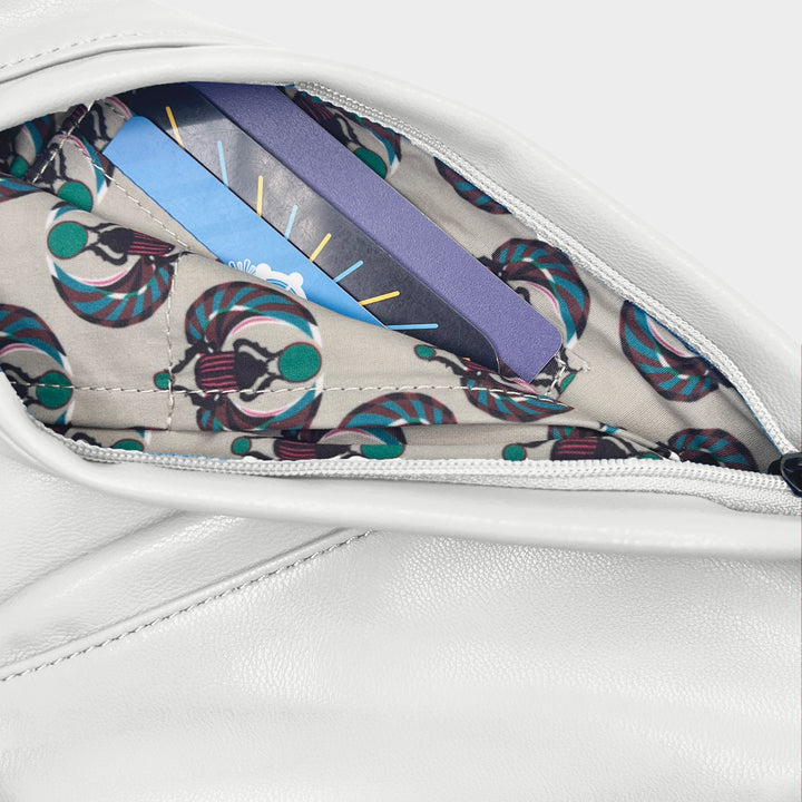 Alabaster Faux Leather Sash Bag