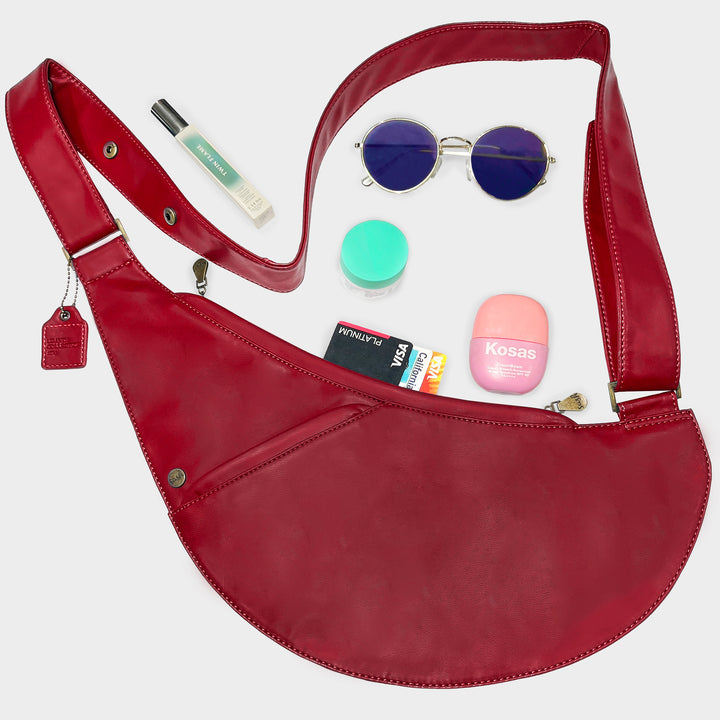 Kwagala Faux Leather Half Sash Bag