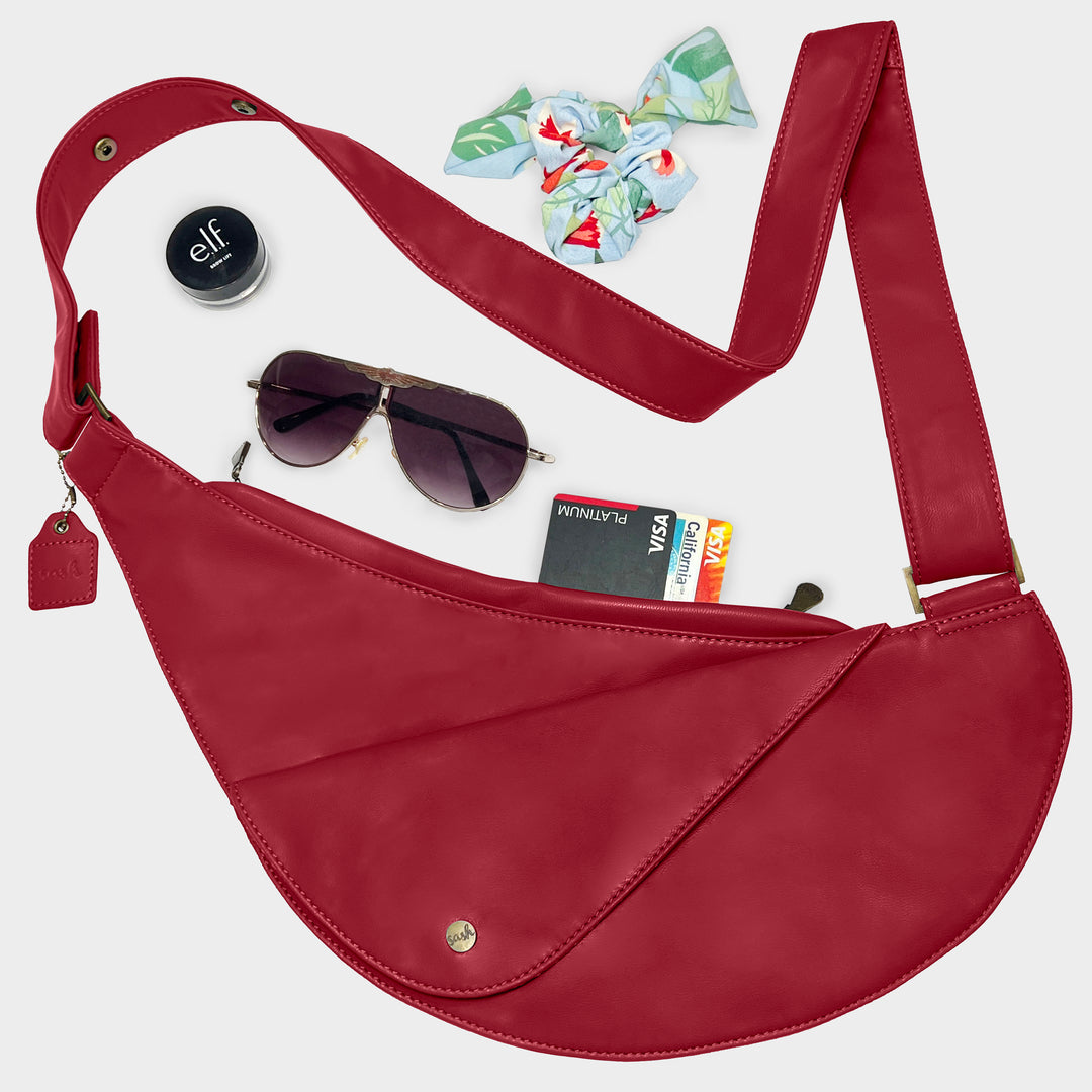 Kwagala Faux Leather Half Sash Bag