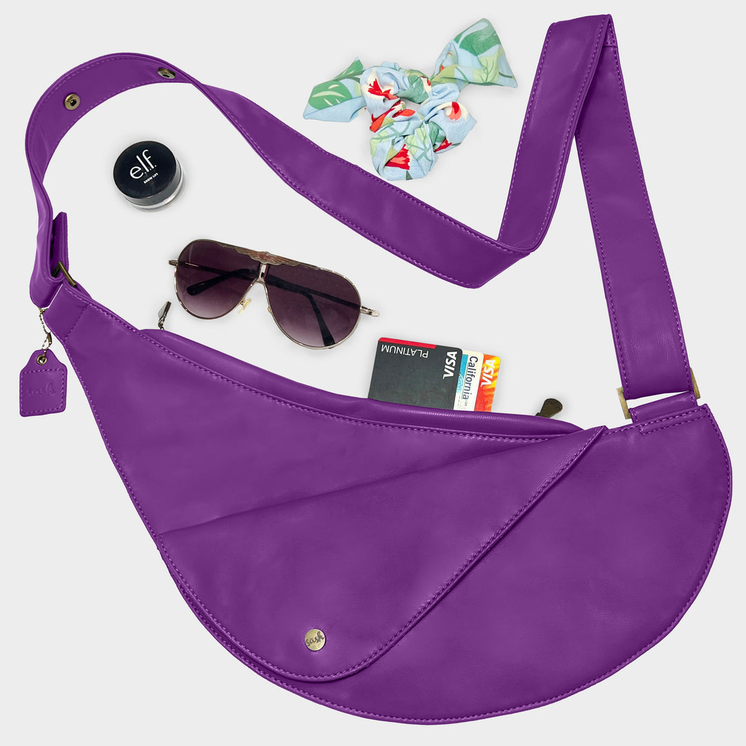 Suubi Faux Leather Half Sash Bag