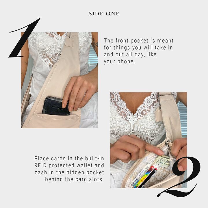 Angel Falls Fringe Leather Sash Bag