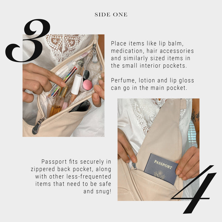 Lotus Faux Leather Fringe Sash Bag