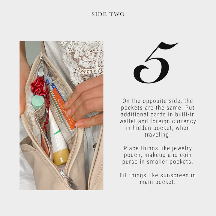 Lotus Faux Leather Fringe Sash Bag