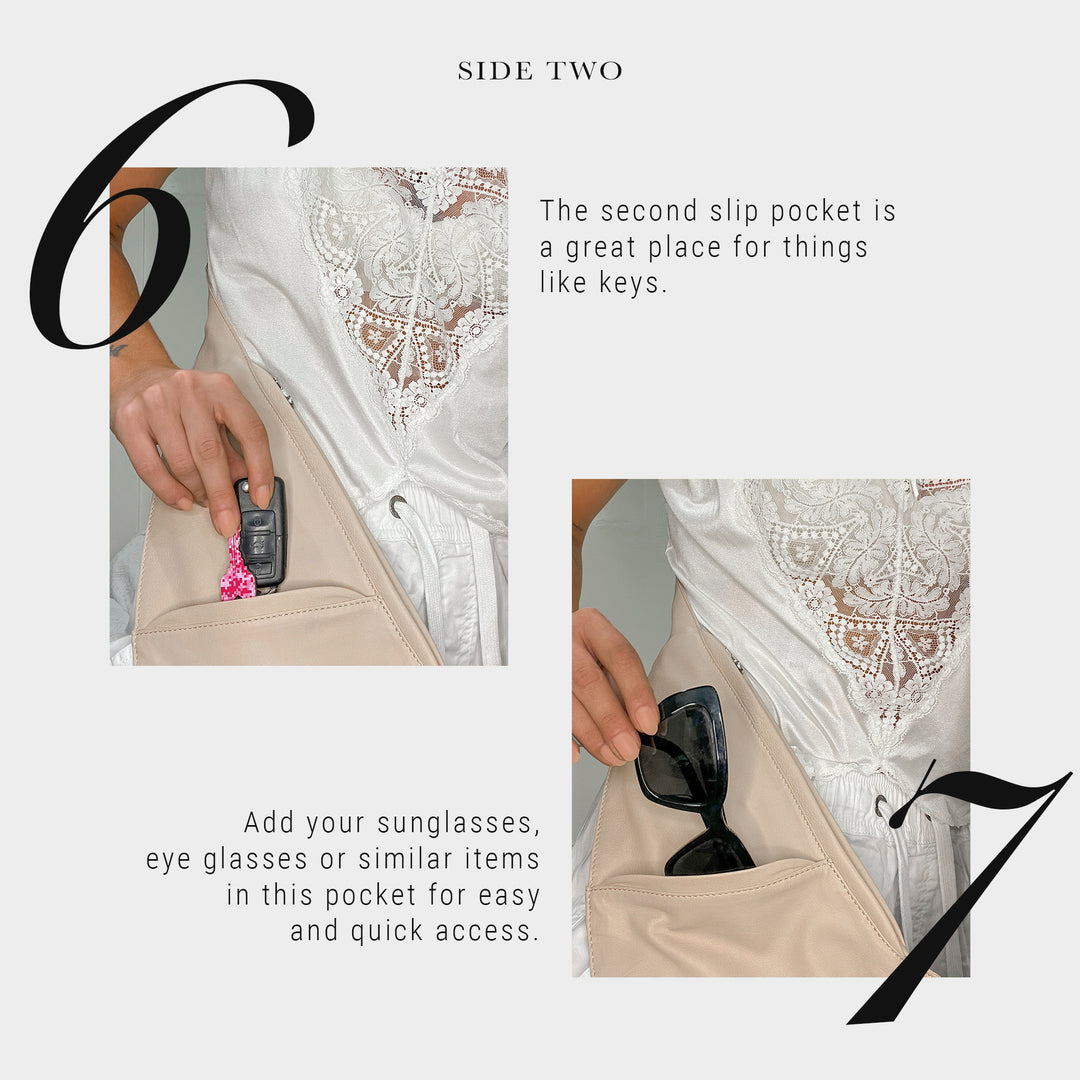 Alabaster Leather Sash Bag
