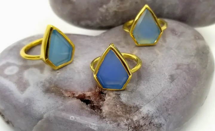 Blue Arrowhead Ring