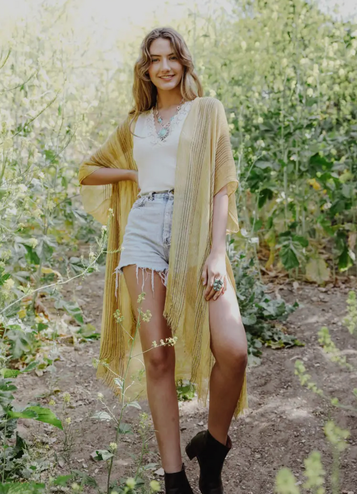 Pencil Stripe Kimono