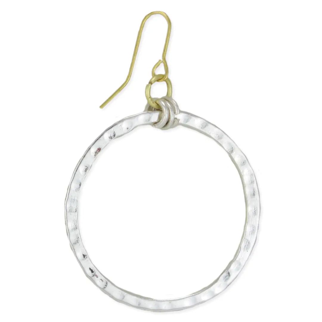 Textured Silver Earrings