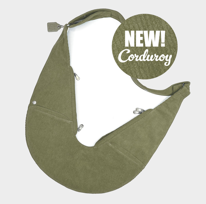 Smoky Sage Corduroy Sash Bag