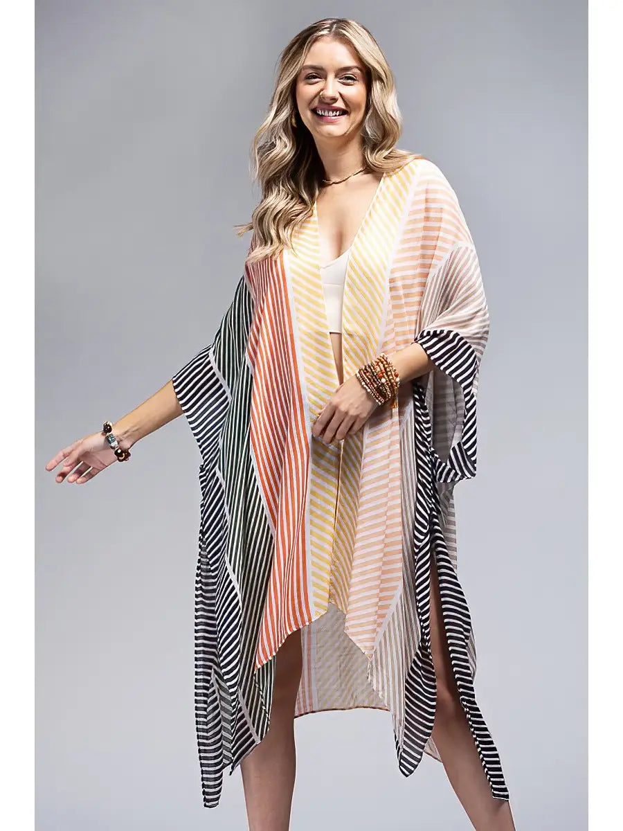 Sunset Stripe Kimono