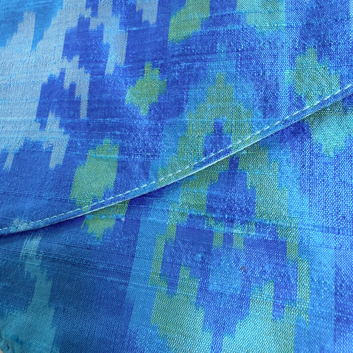 Susan Silk Ikat Half Sash Bag w/Leather (pre-order)