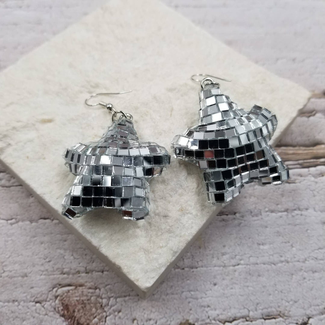 Sparkling Star Disco Earrings