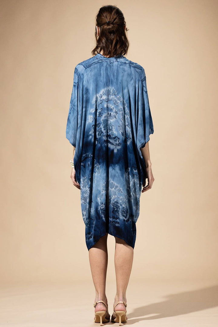 Indigo Tie Dye Kimono