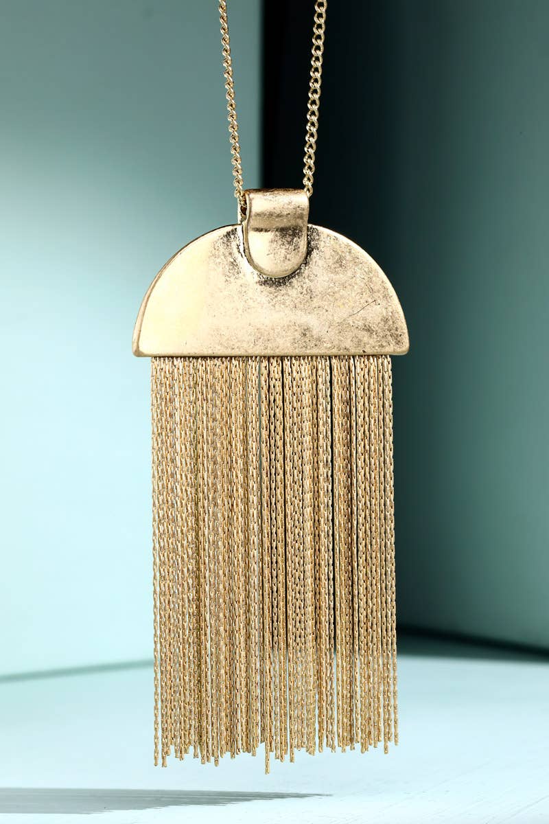 Half Circle Pendant Necklace