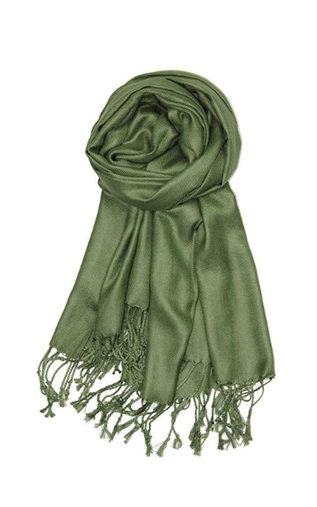 Olive Pashmina Shawl Scarf