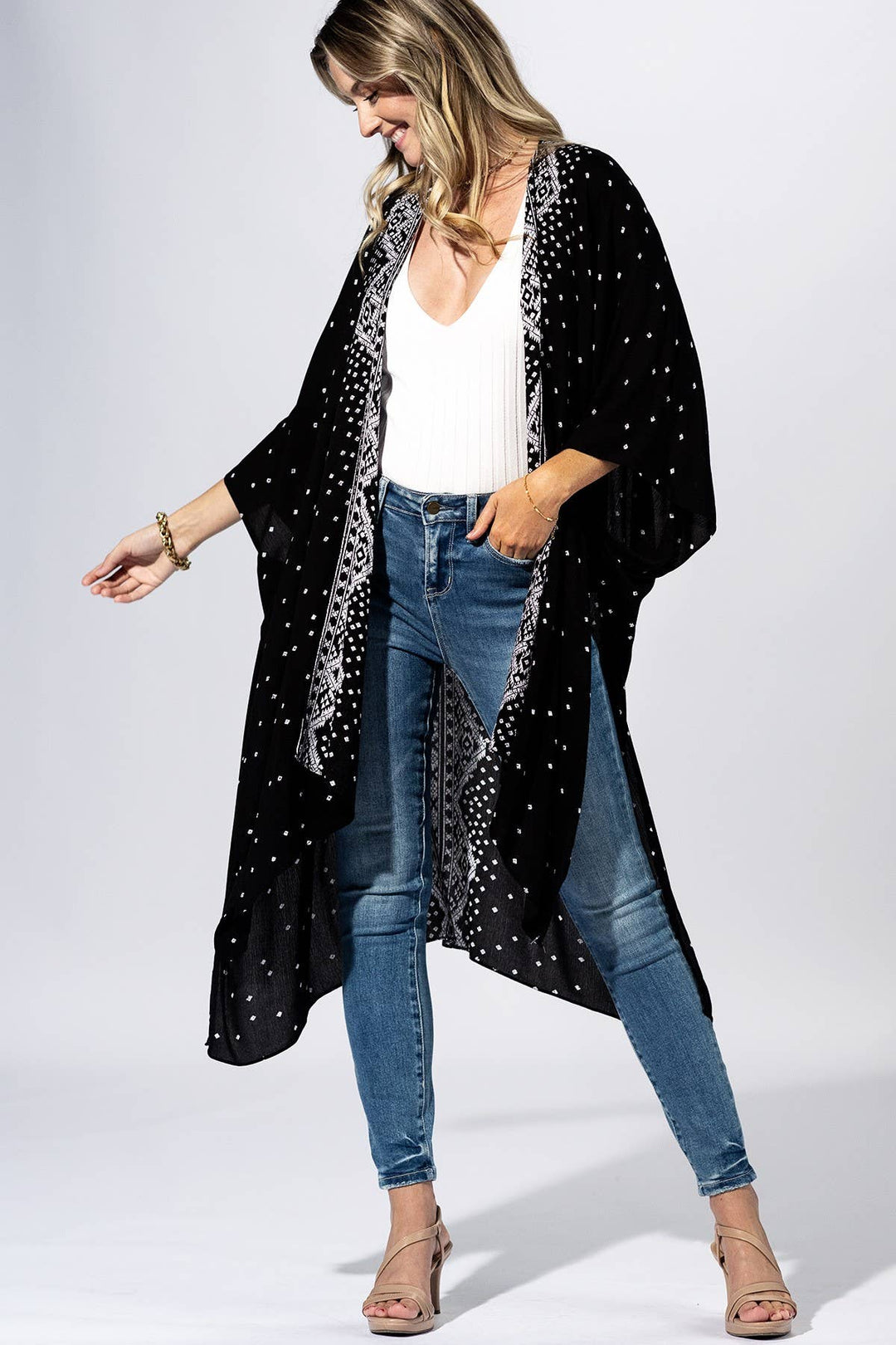 Starlit Chevron Kimono