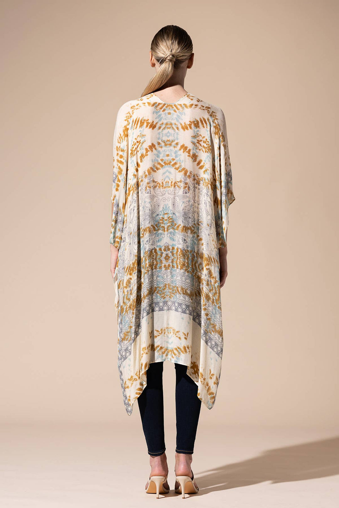 Tie-Dye Geometric Kimono