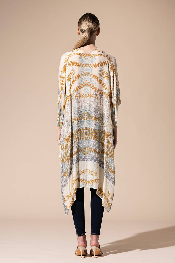Tie-Dye Geometric Kimono