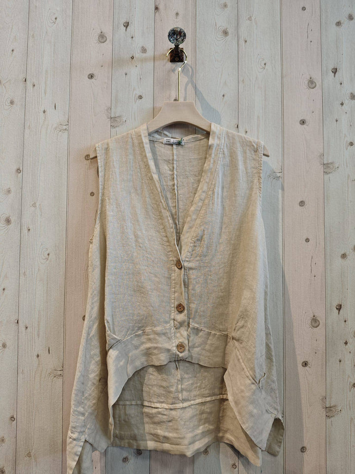 Sleeveless Linen Blouse