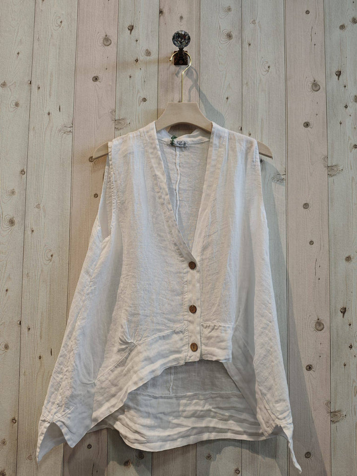 Sleeveless Linen Blouse