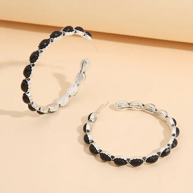 Round Stone Earrings