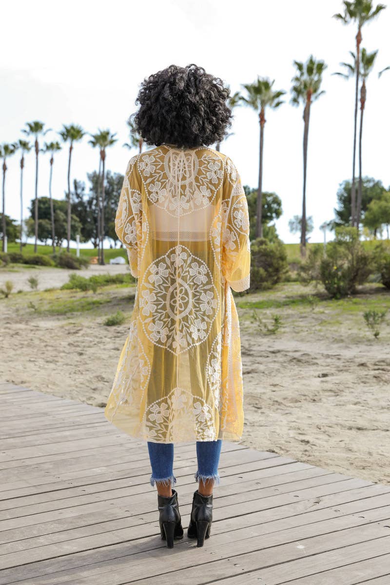 Mesh Lace Kimono