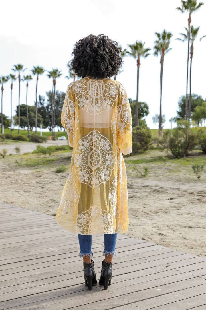 Mesh Lace Kimono