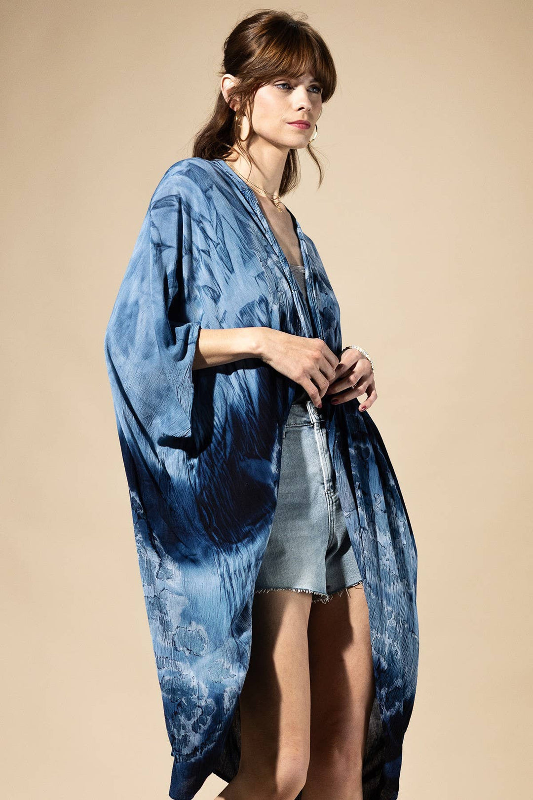 Indigo Tie Dye Kimono