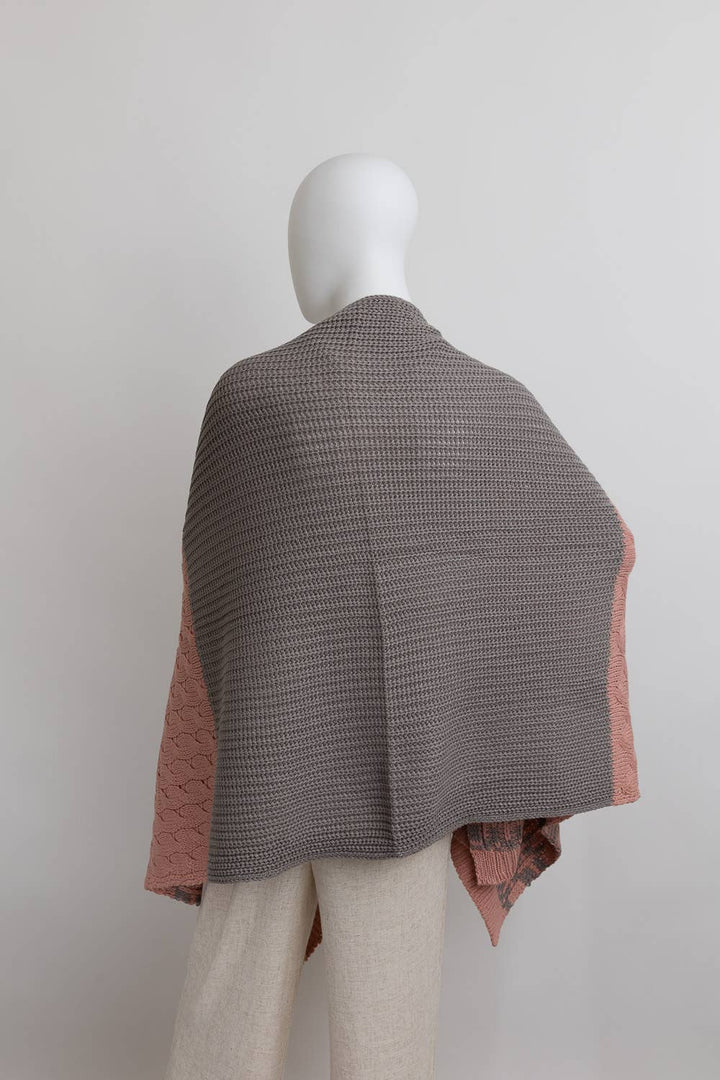 Two Tone Striped Wrap