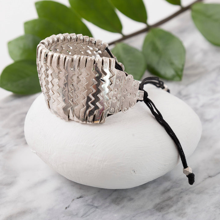 Silver Zigzag Cuff Bracelet
