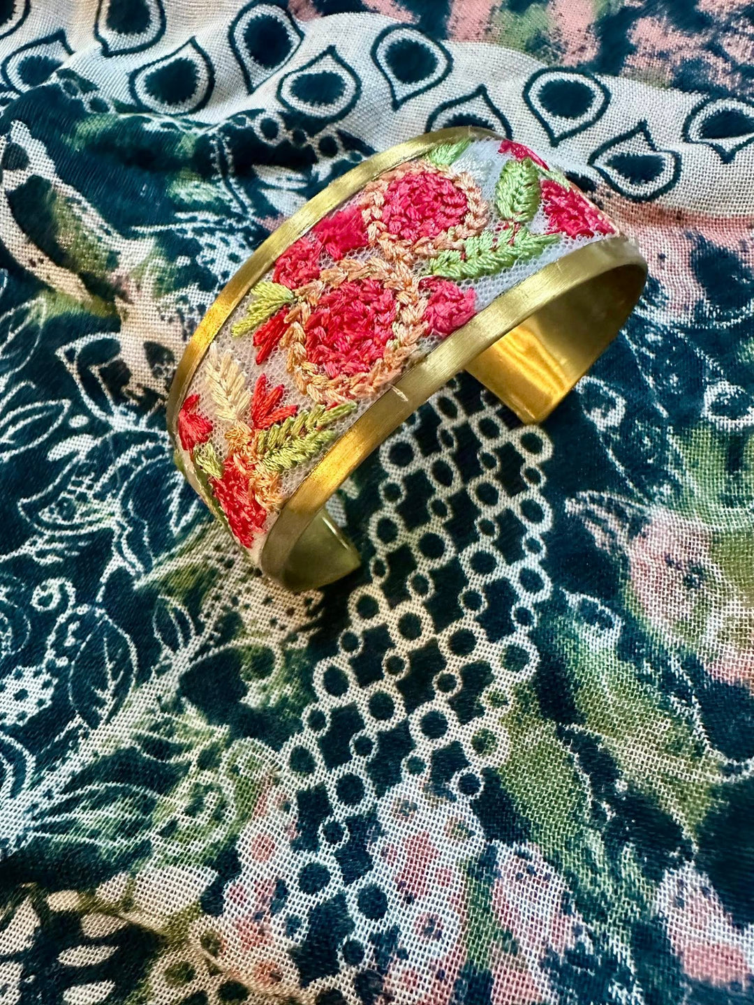 Cottage Floral Embroidered Cuff