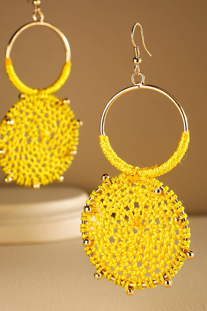 Knitted Round Earrings
