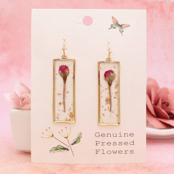 Sweet Pink Flower Earrings