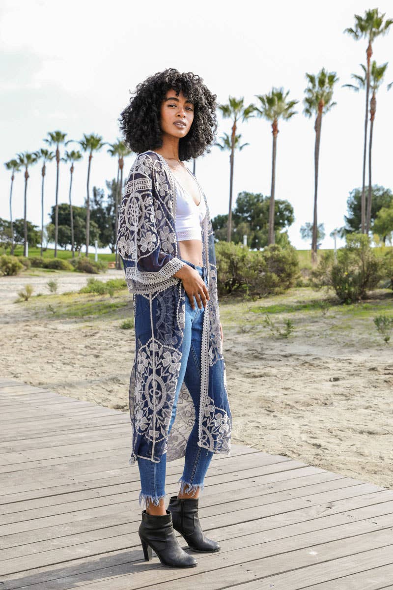 Mesh Lace Kimono