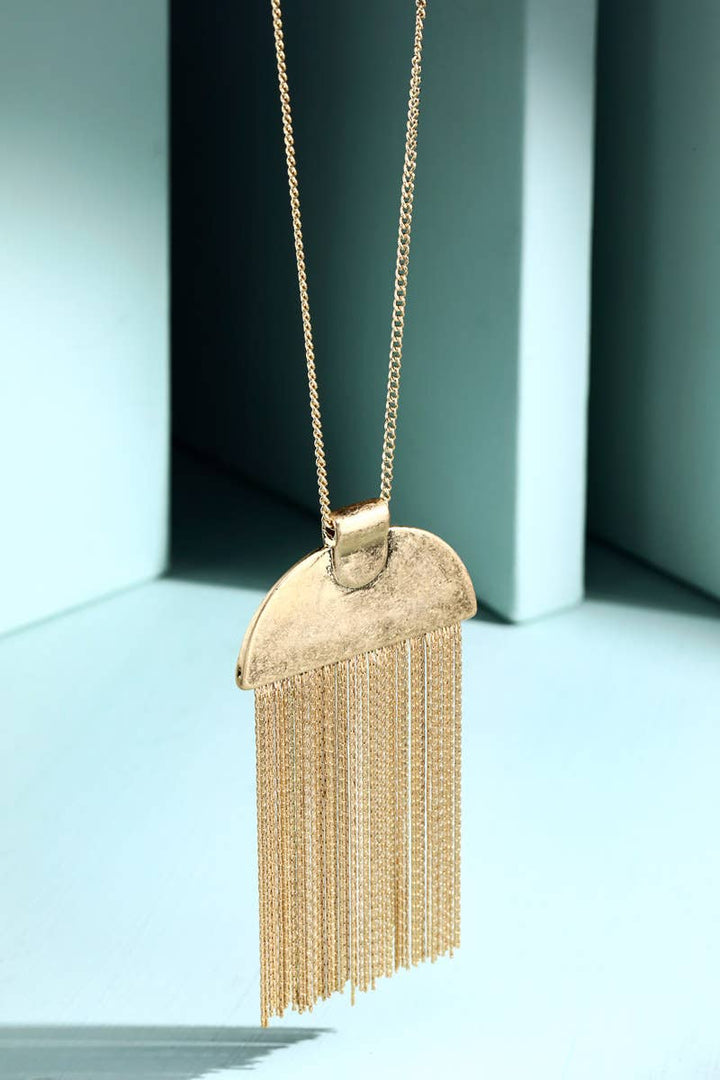 Half Circle Pendant Necklace