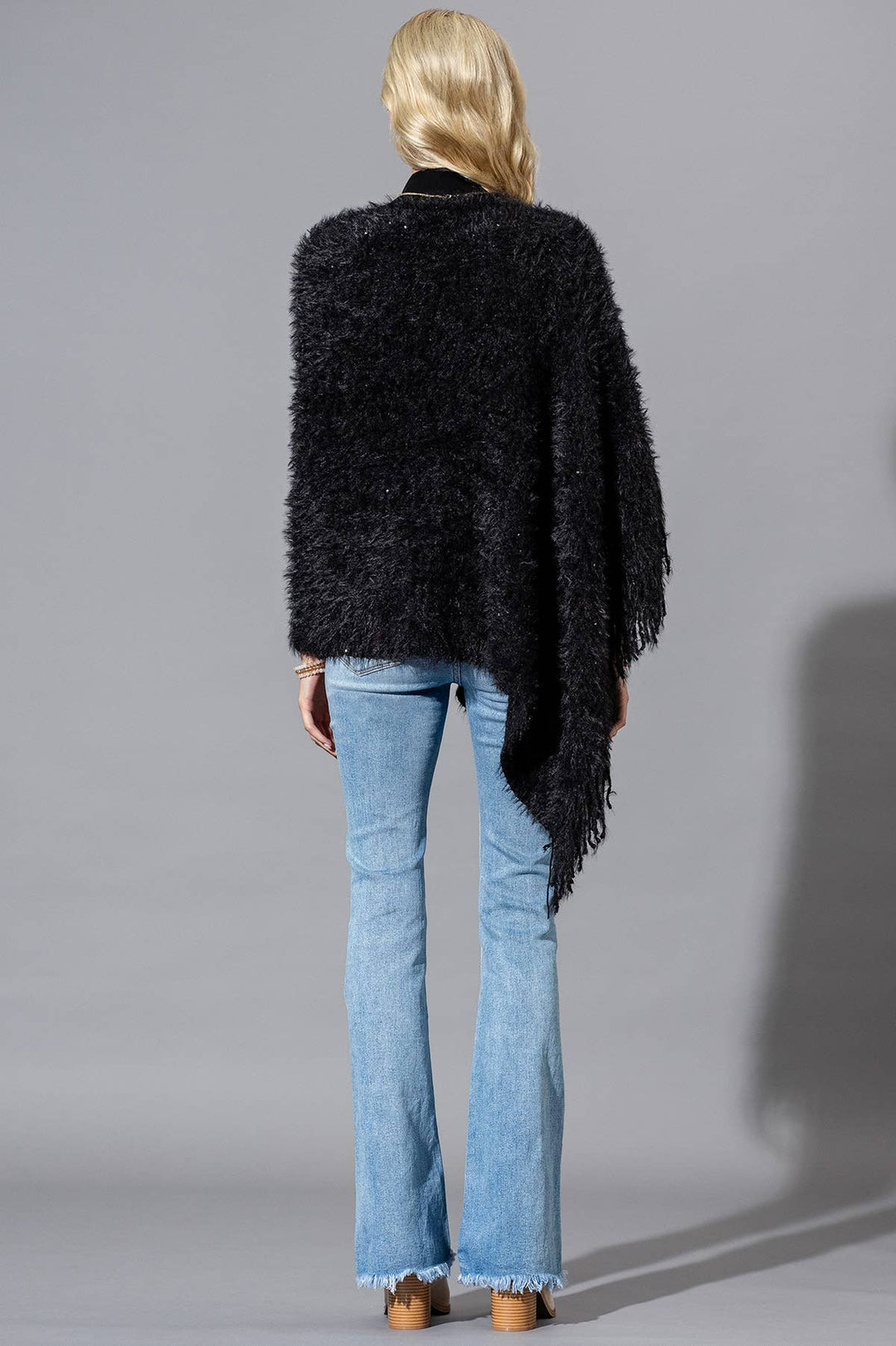 Shaggy Fringed Poncho