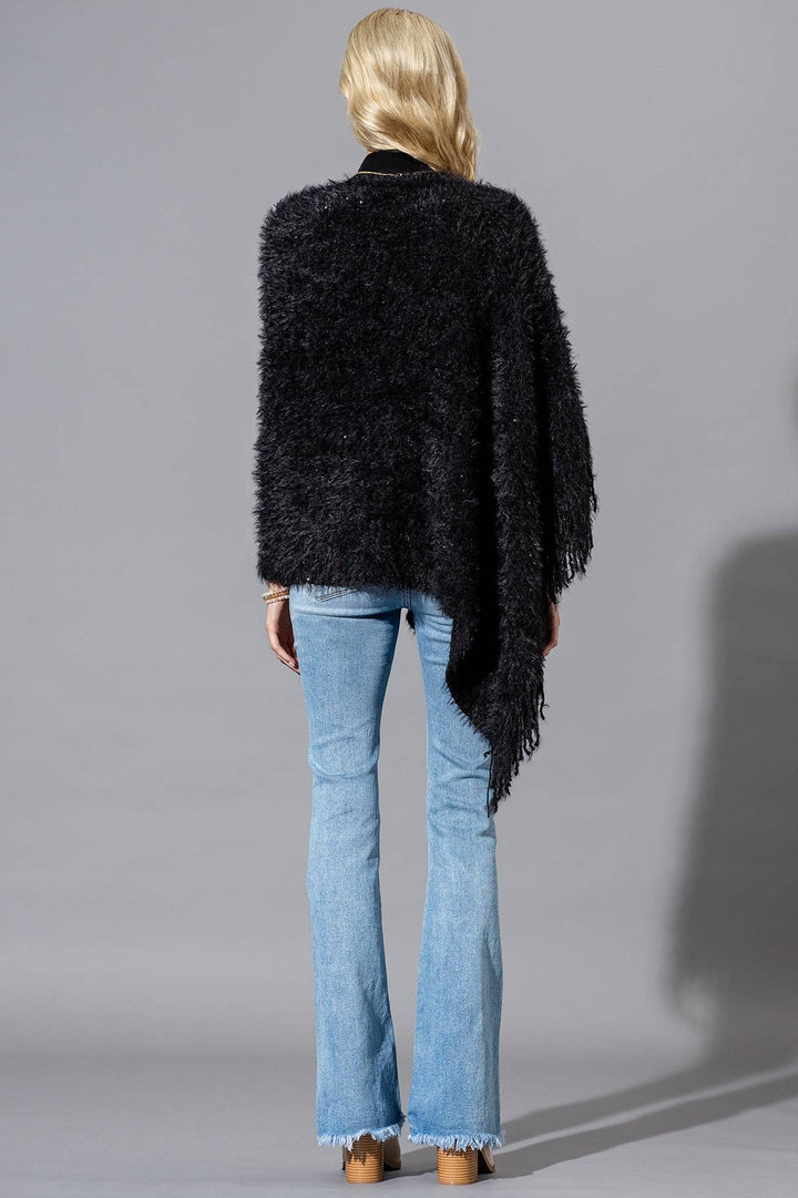 Shaggy Fringed Poncho