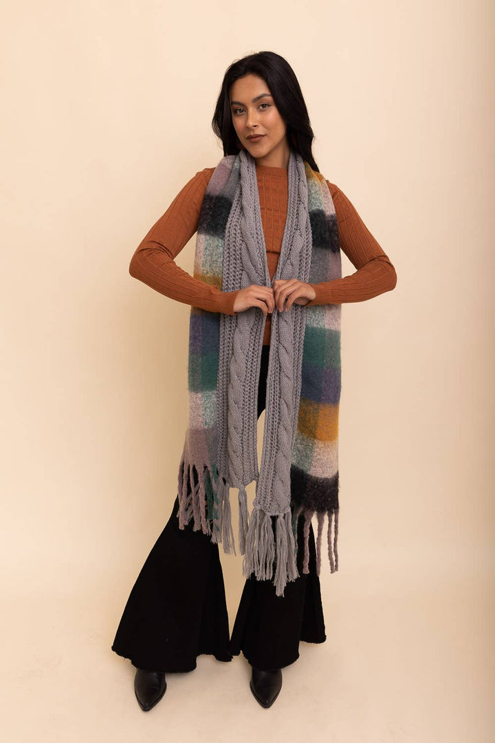 Cozy Knit Scarf w/ Tassels