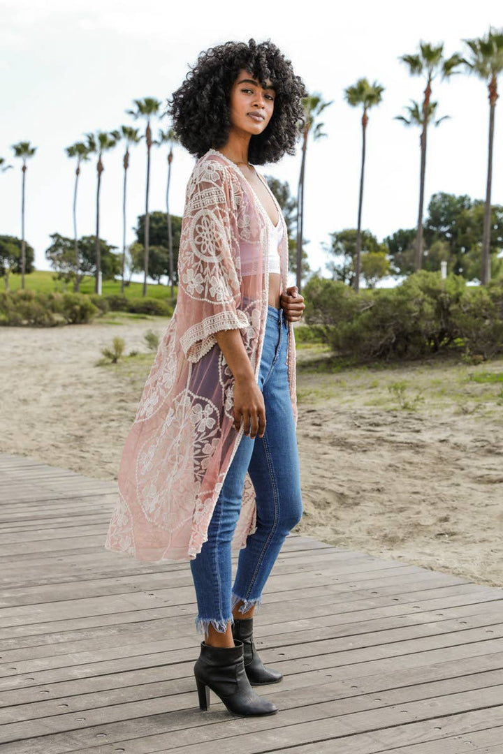 Mesh Lace Kimono