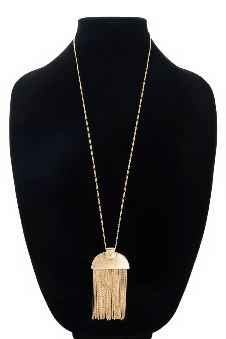Half Circle Pendant Necklace