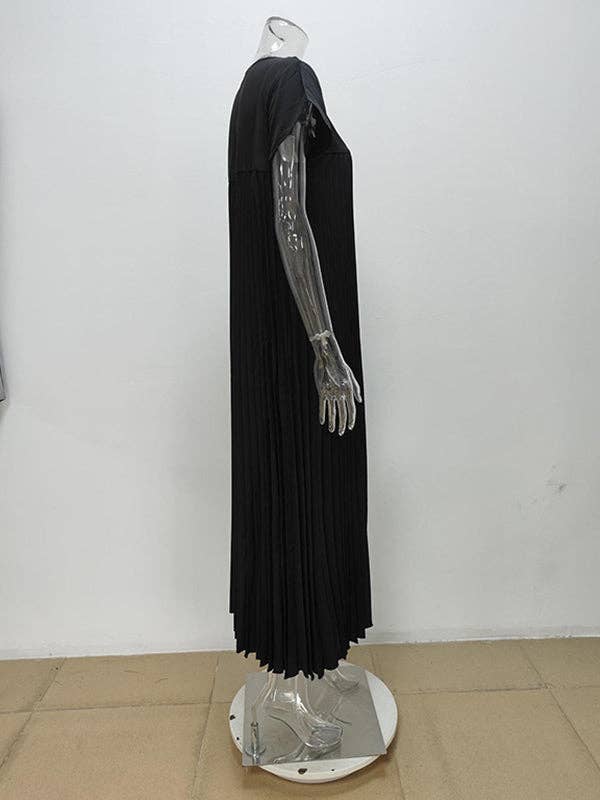 A-Line High Waisted Pleated Dresses