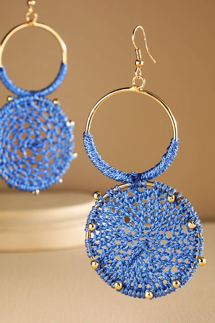Knitted Round Earrings