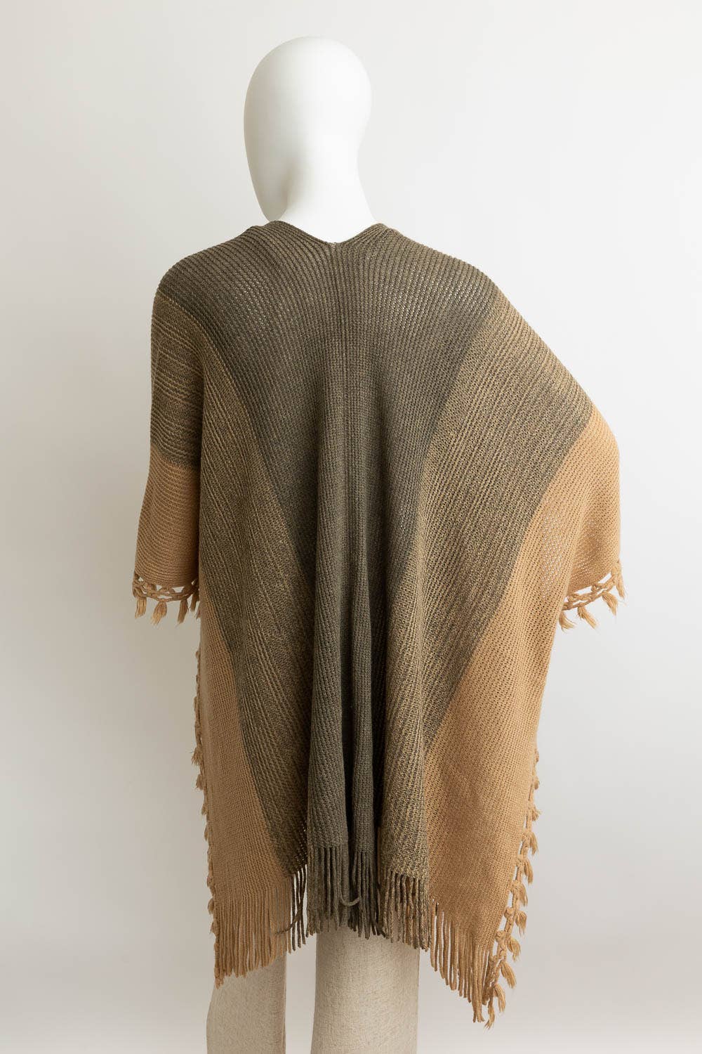Multi Colored Ruana w/ Cinched Armholes