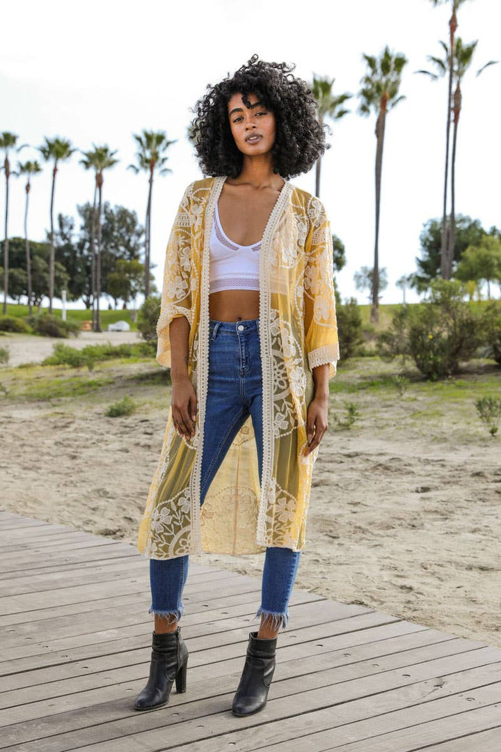 Mesh Lace Kimono
